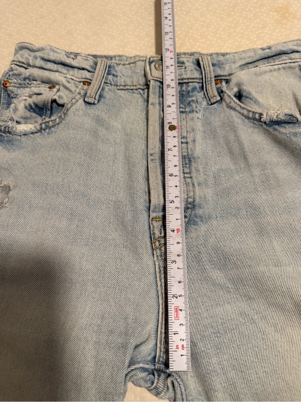 Mother Denim "Rambler Ankle Fray" Jeans Sz 25 High-Waist, Raw Hem, Two-Tone - Picture 12 of 16